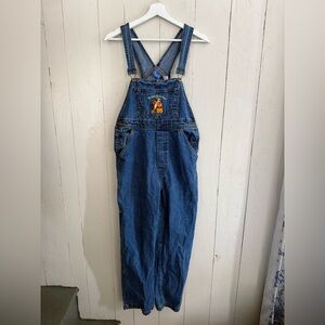Vintage 90s Winnie the Pooh/ Tigger Farmer Jean Overalls. Sz Small Petite